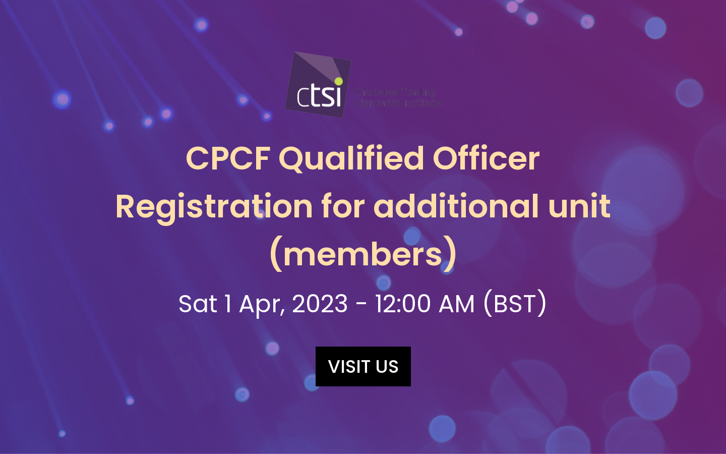 CPCF Qualified Officer Registration for additional unit (members)